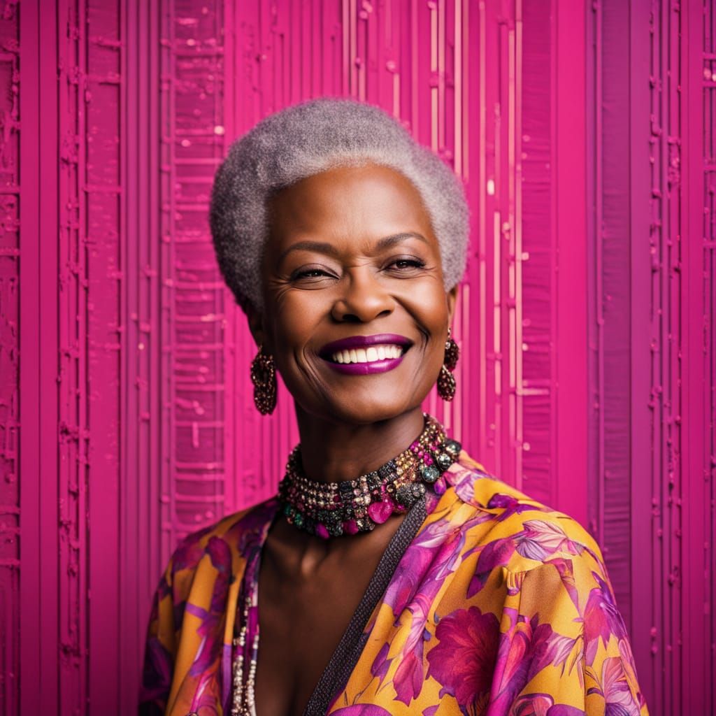 Regal Afro-Caribbean Woman Radiates Confidence in Profession...