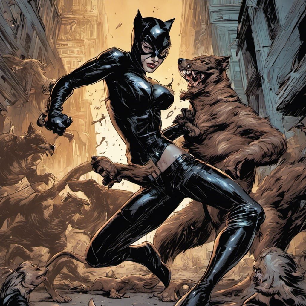 Catwoman vs. Dogman: Comic Book Battle