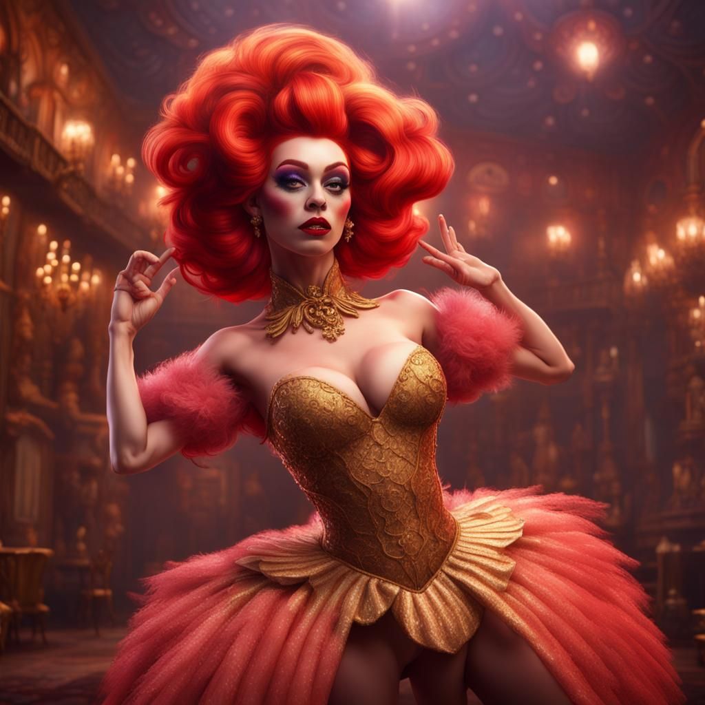 Detailed Drag Queen Ballerina Concept Art