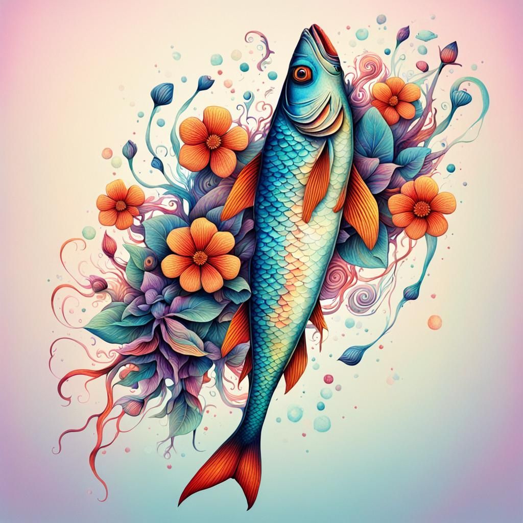 Psychedelic Flowers Form Heart-Shaped Scar