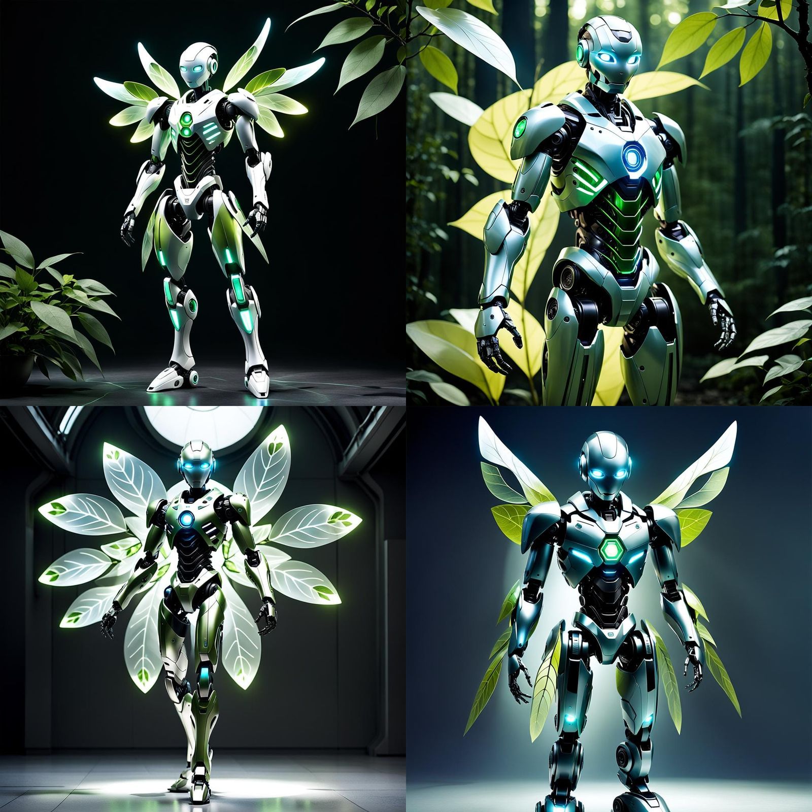 Futuristic Nature-Inspired Robot in Detailed Matte Painting