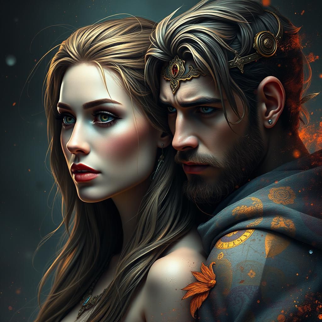 Sagittarius Astrological Soulmate Portrait in Art Nouveau St...