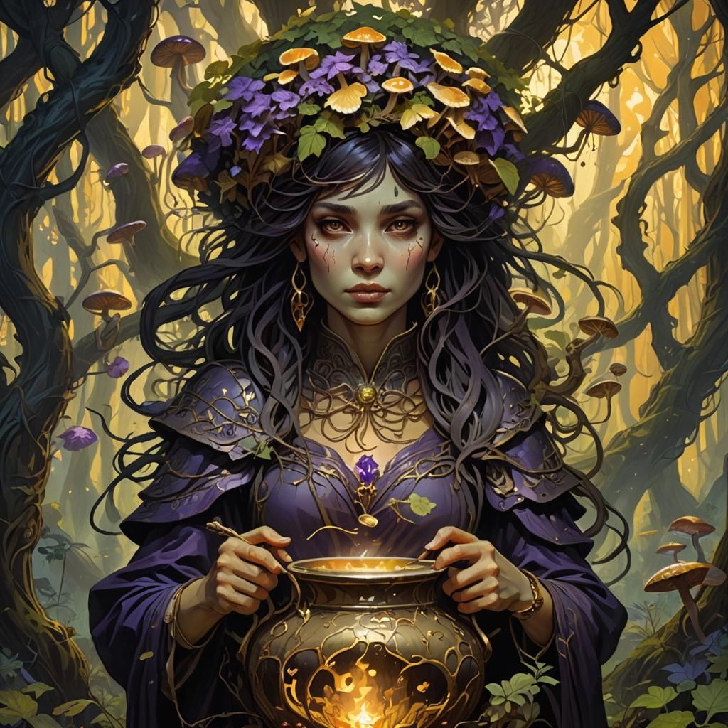 Mystical Forest Women: Dark Fantasy Art