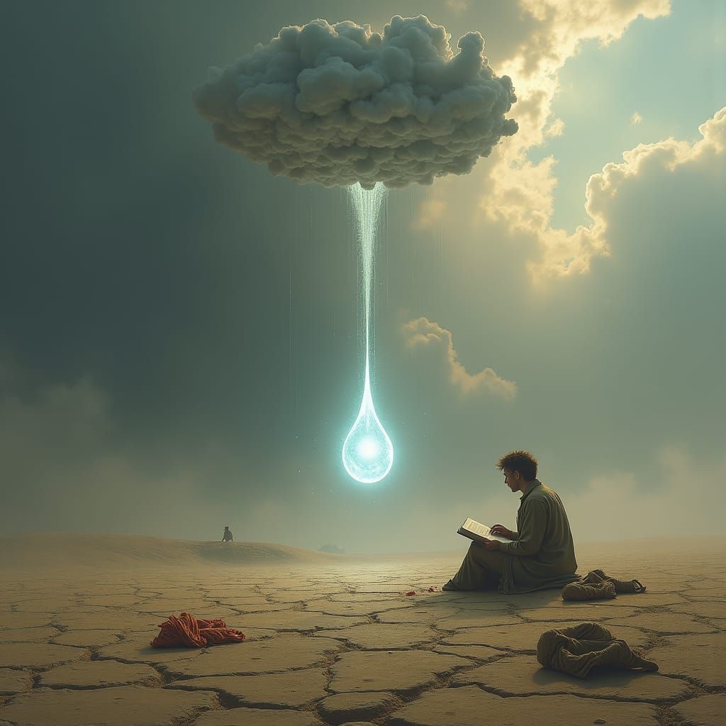 Luminous Tear Falls to Earth