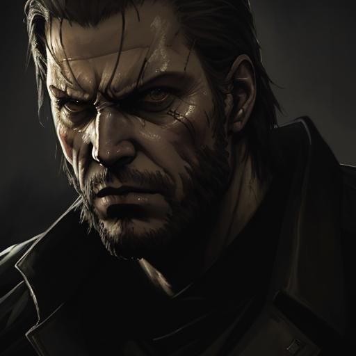 Sinister Oil Painting of Big Boss