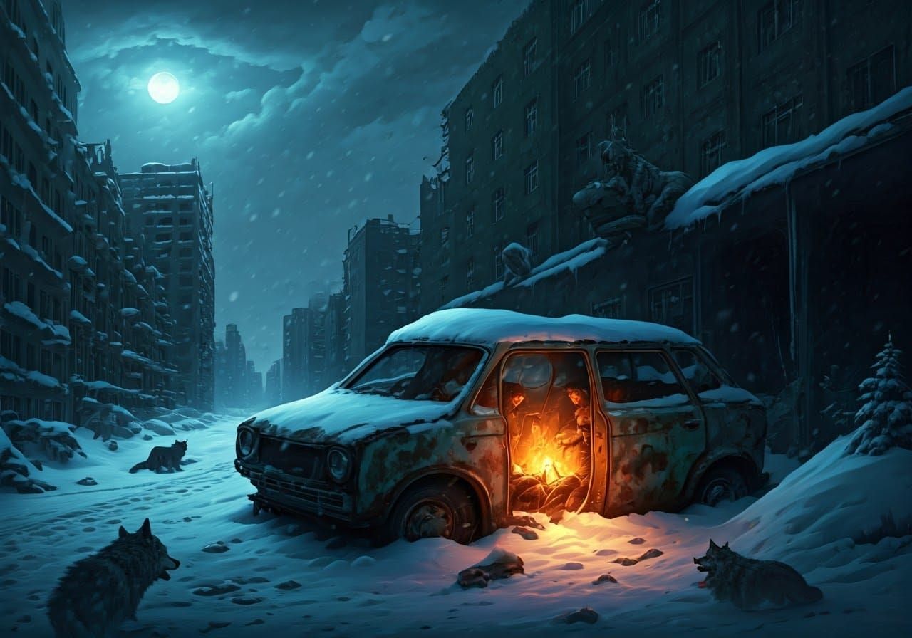 Appalachian Winter Landscape: A Hobo Searches for Warmth