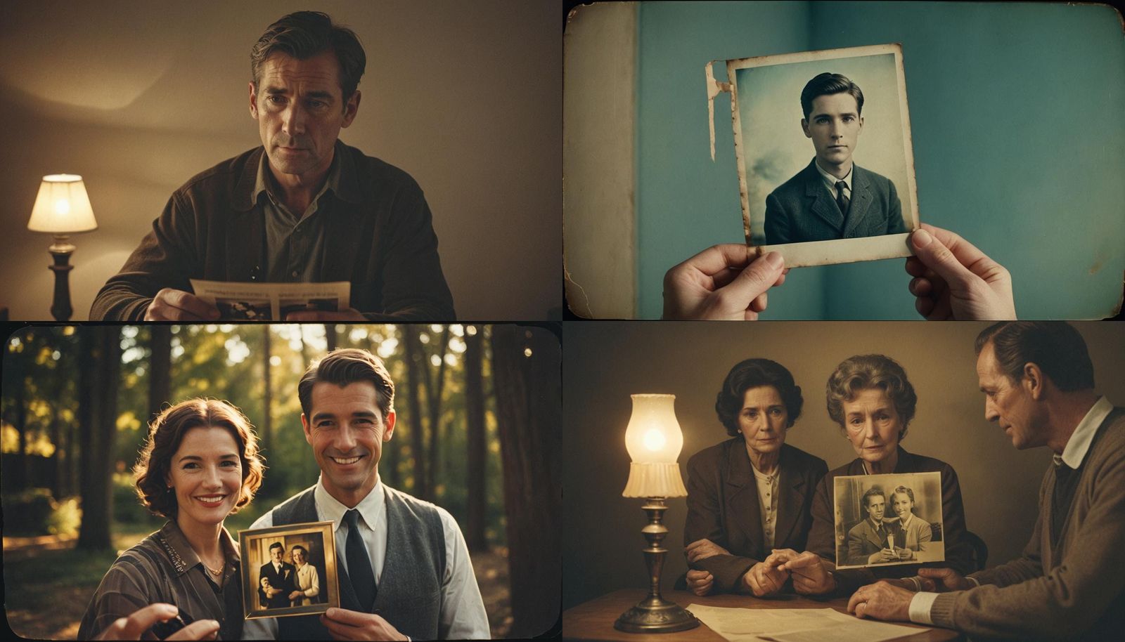 Nostalgic Man Remembers Wife in Cinematic Film Still