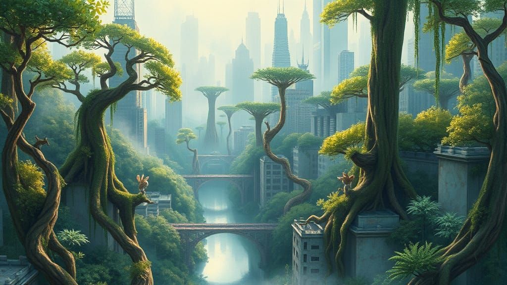 Forest City: Nature Reclaims in Watercolor