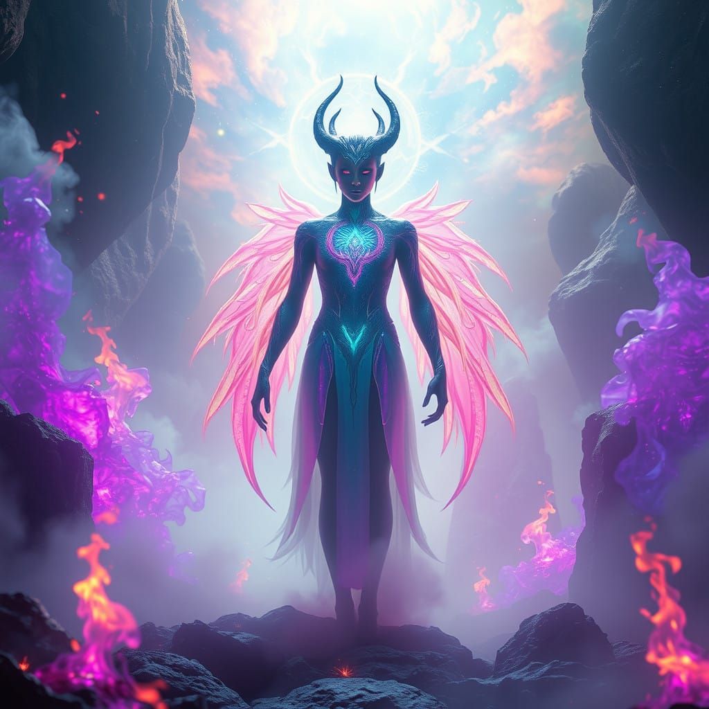 Ethereal Being of Otherworldly Energy in Celestial Realms