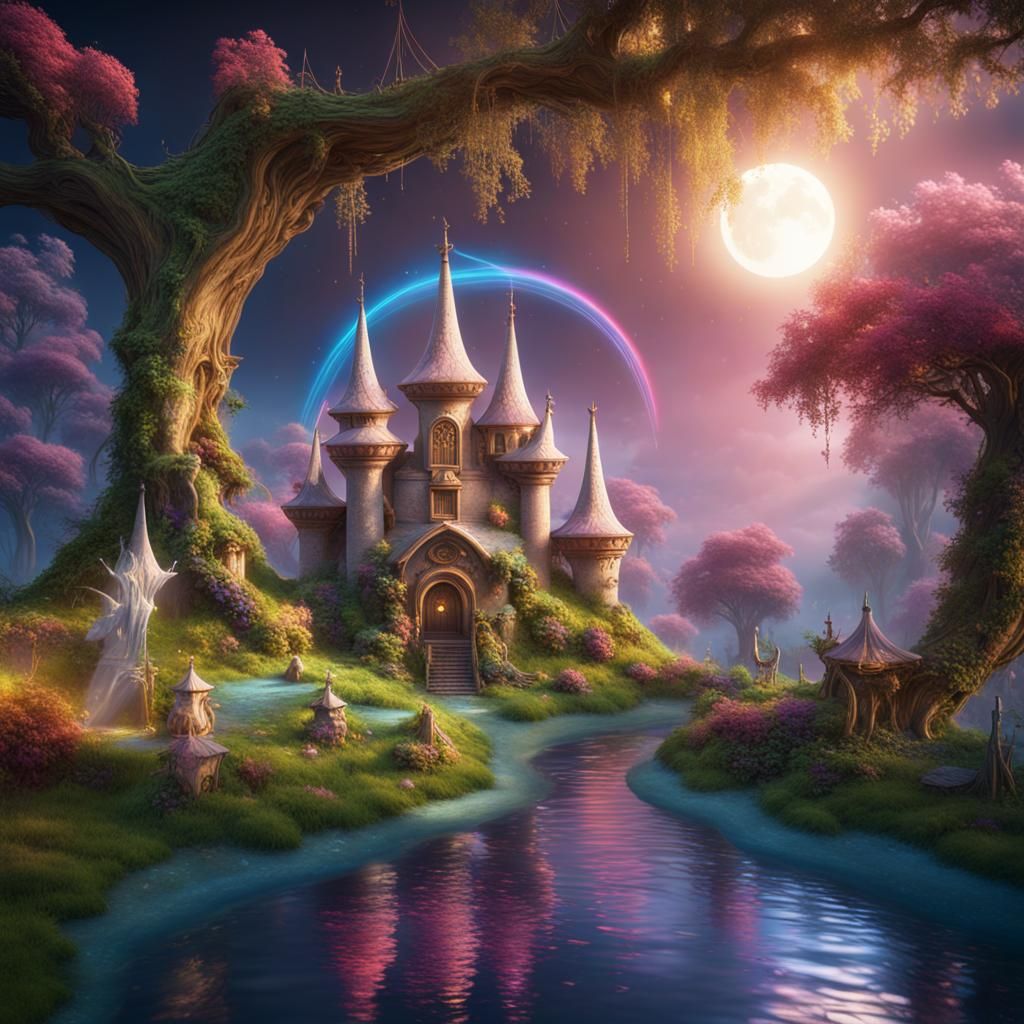 Magical Creature in Whimsical Fairy Wonderland