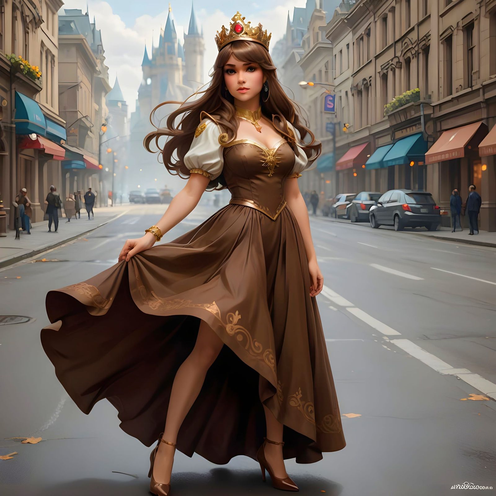 Princess Goomba in Triadic Colors Concept Art