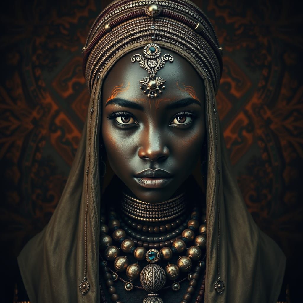 Stunning African Woman Portrait in Fantastical Realism