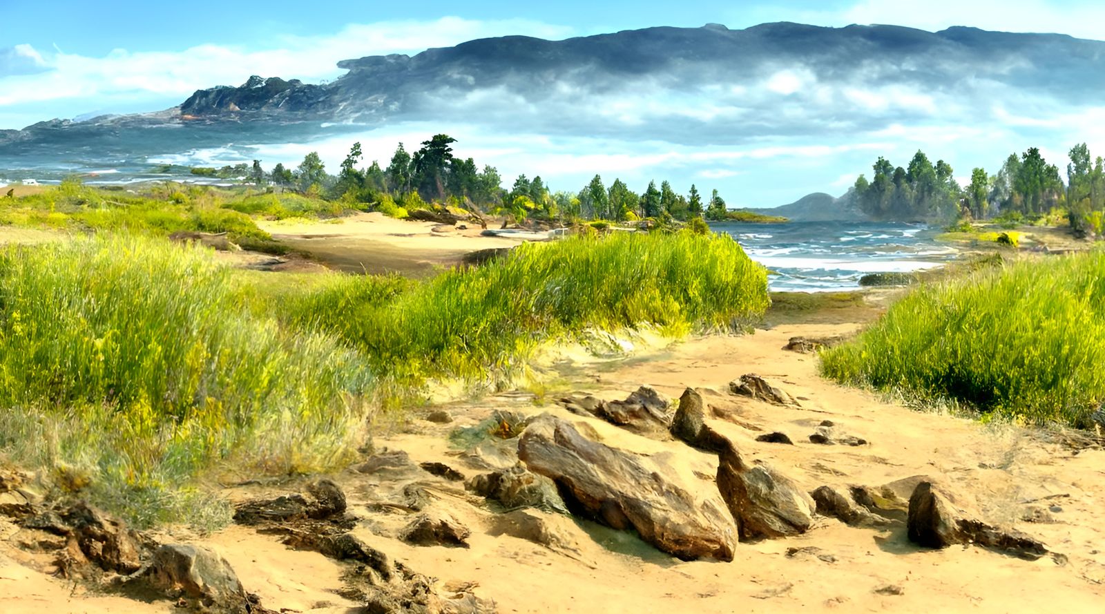 Detailed Beach Vista Landscape Photography