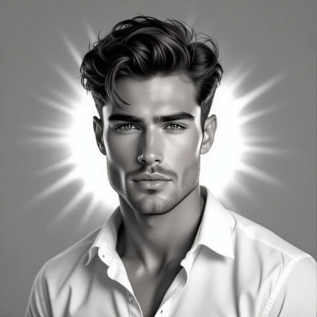 Masterpiece Drawing of a Gorgeous Young Man