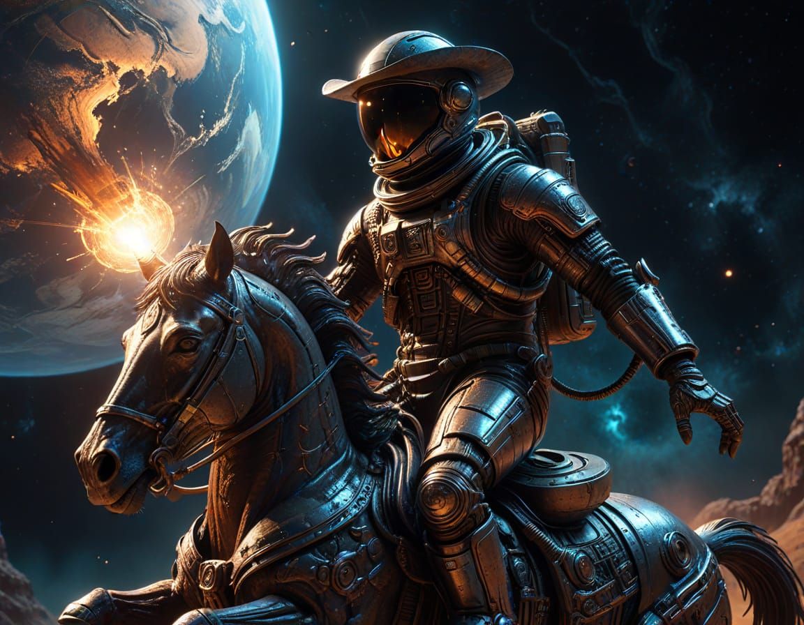 Space Cowboy in Epic Cinematic Style
