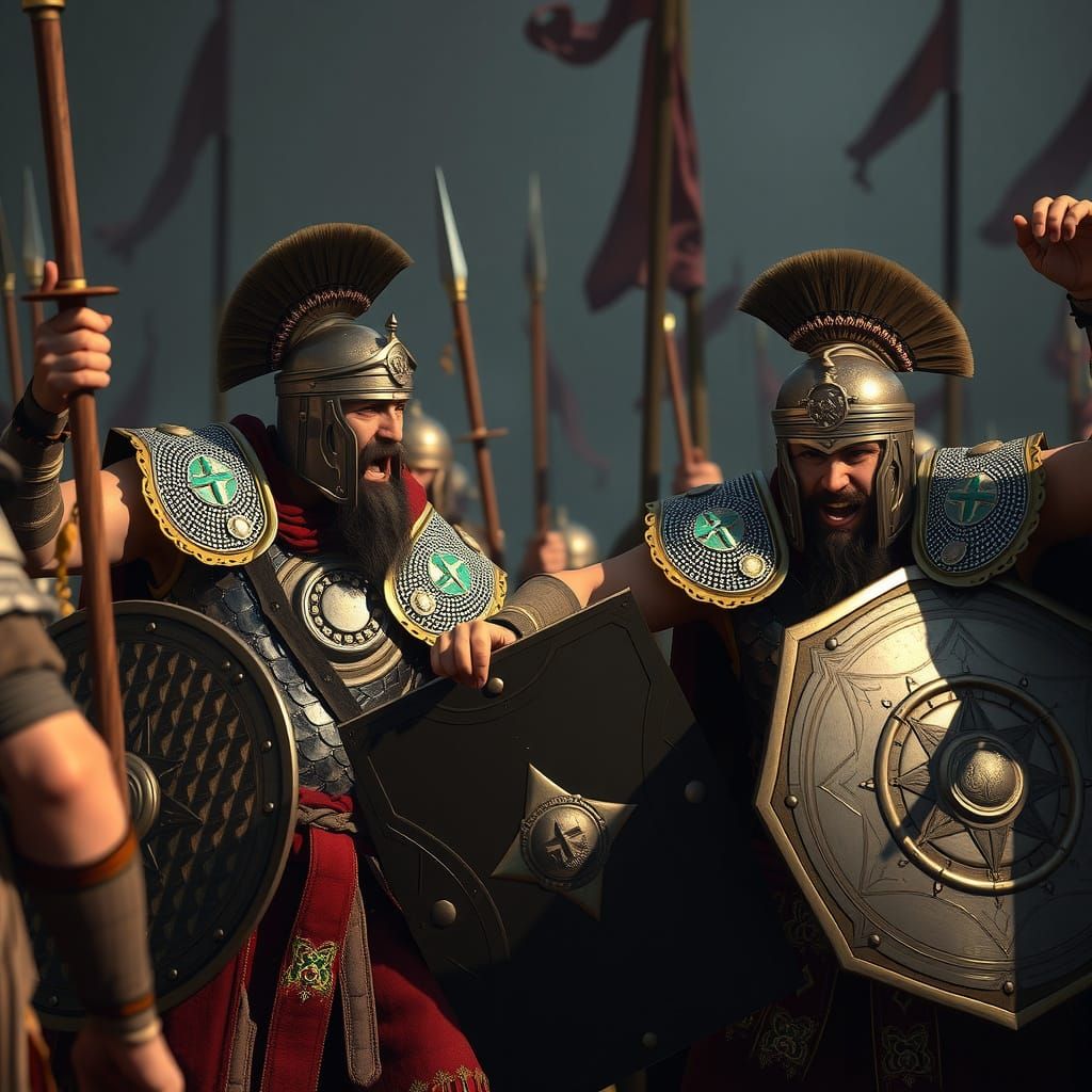 Hasmonean Warriors Clash in Dramatic 3D Render