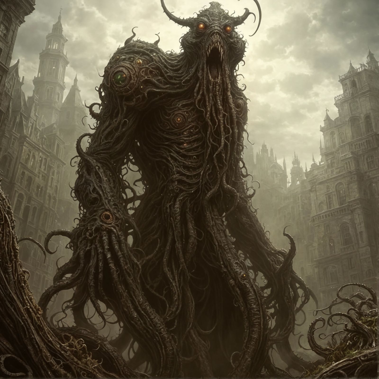 Dark Post-Apocalyptic World Ruined by Elder God