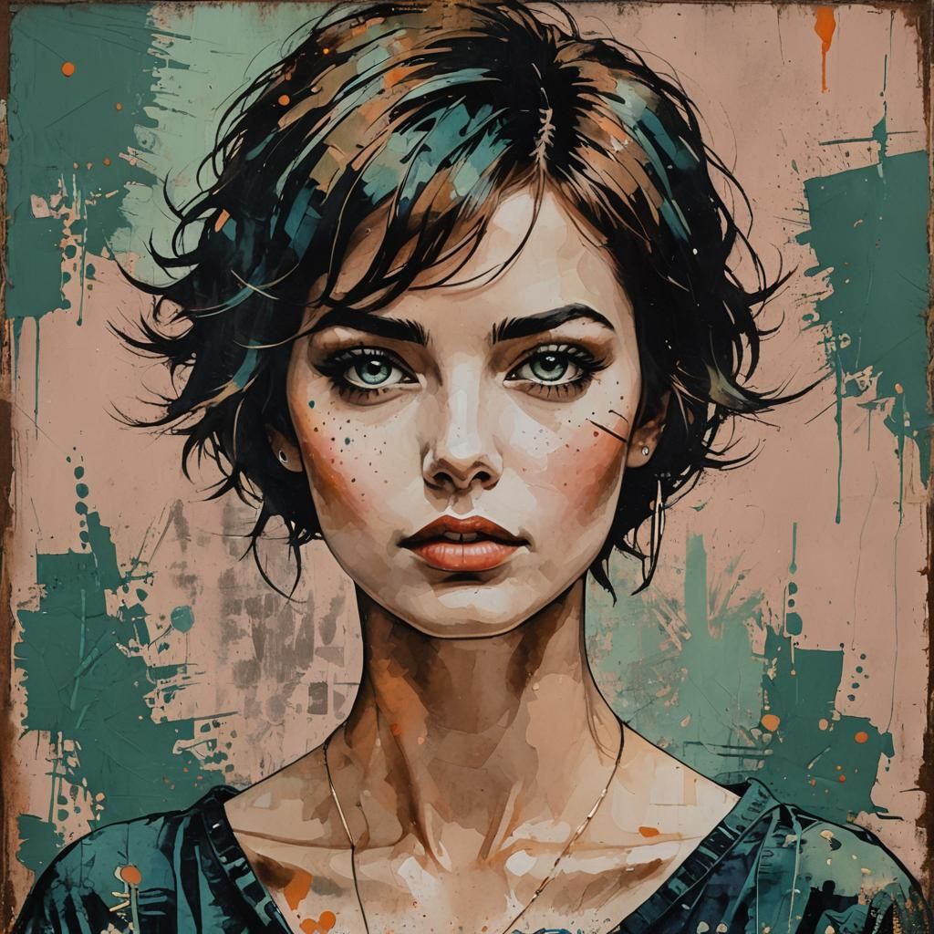 Freckled Brunette in Dandelions with Golden Hour Lighting