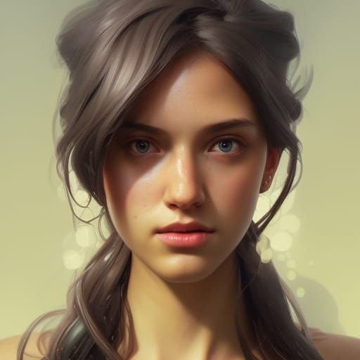Detailed Portrait of Zoey in Digital Art Style