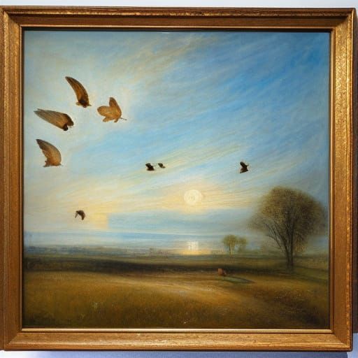 Doves Converge in Perfect Heart Shape Above Weathered Noah's...