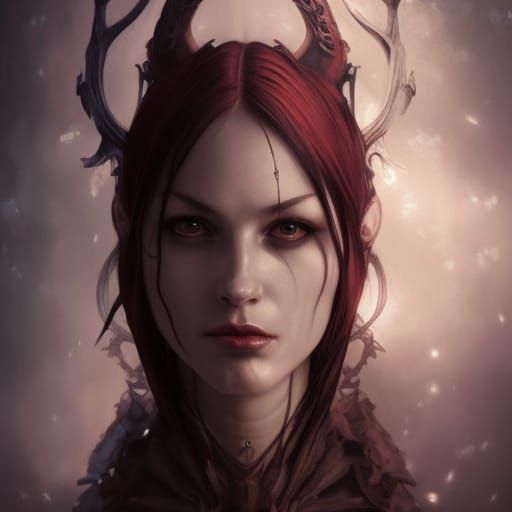 Demonic Beauty in Medieval Dark Show