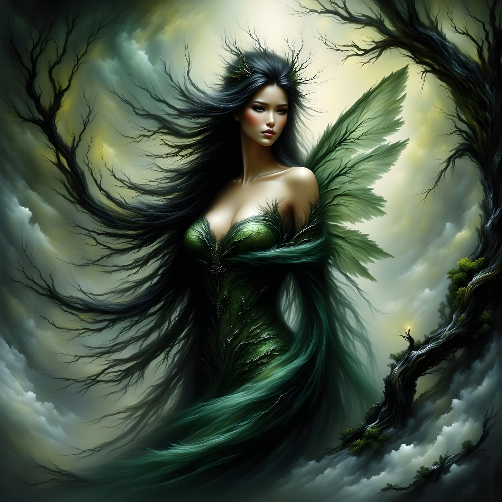 Ethereal Queen of the Faeries in Hyper-Realistic Portrait