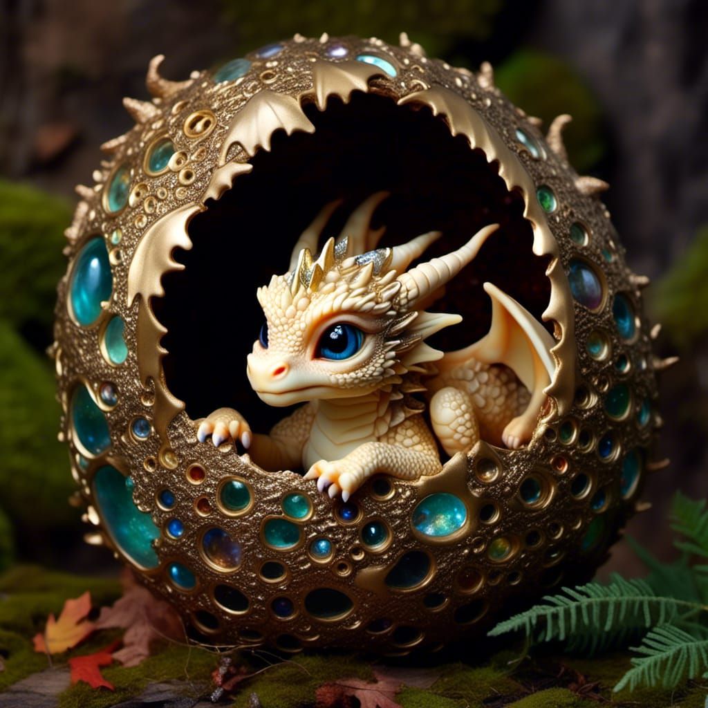 Golden Dragon Hatchling in Magic Glen