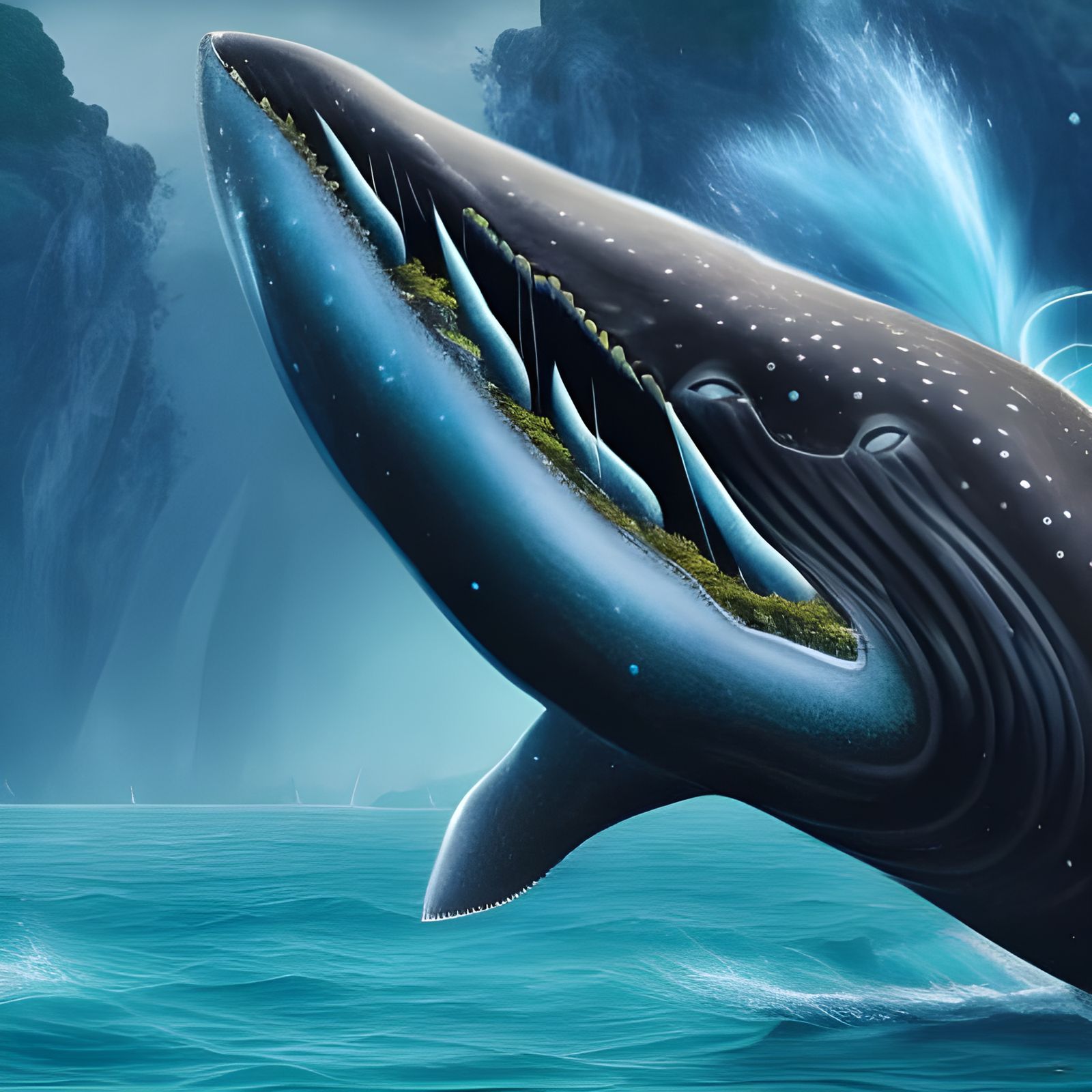 Majestic Tulkun Whale Leaps from Ocean