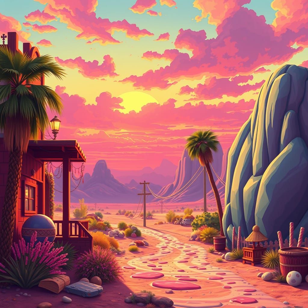 Vibrant Candyland Sunset
