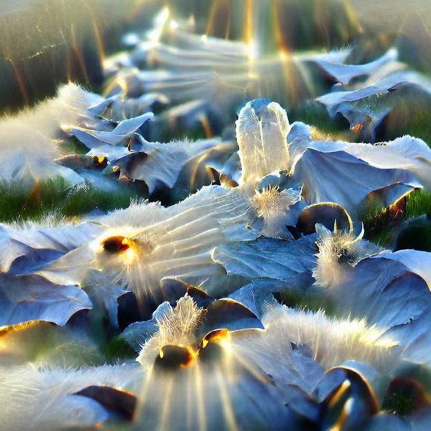 Frost Flowers Bloom on a Cold Morning