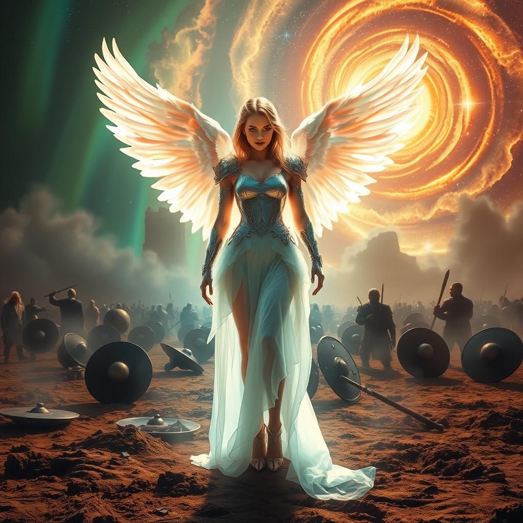 Ethereal Valkyrie in Multidimensional Quantum Realm