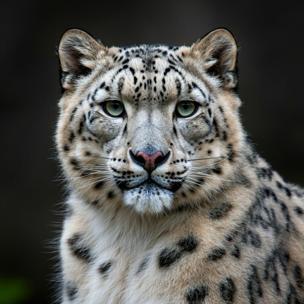 Photorealistic Snow Leopard with Intricate Details