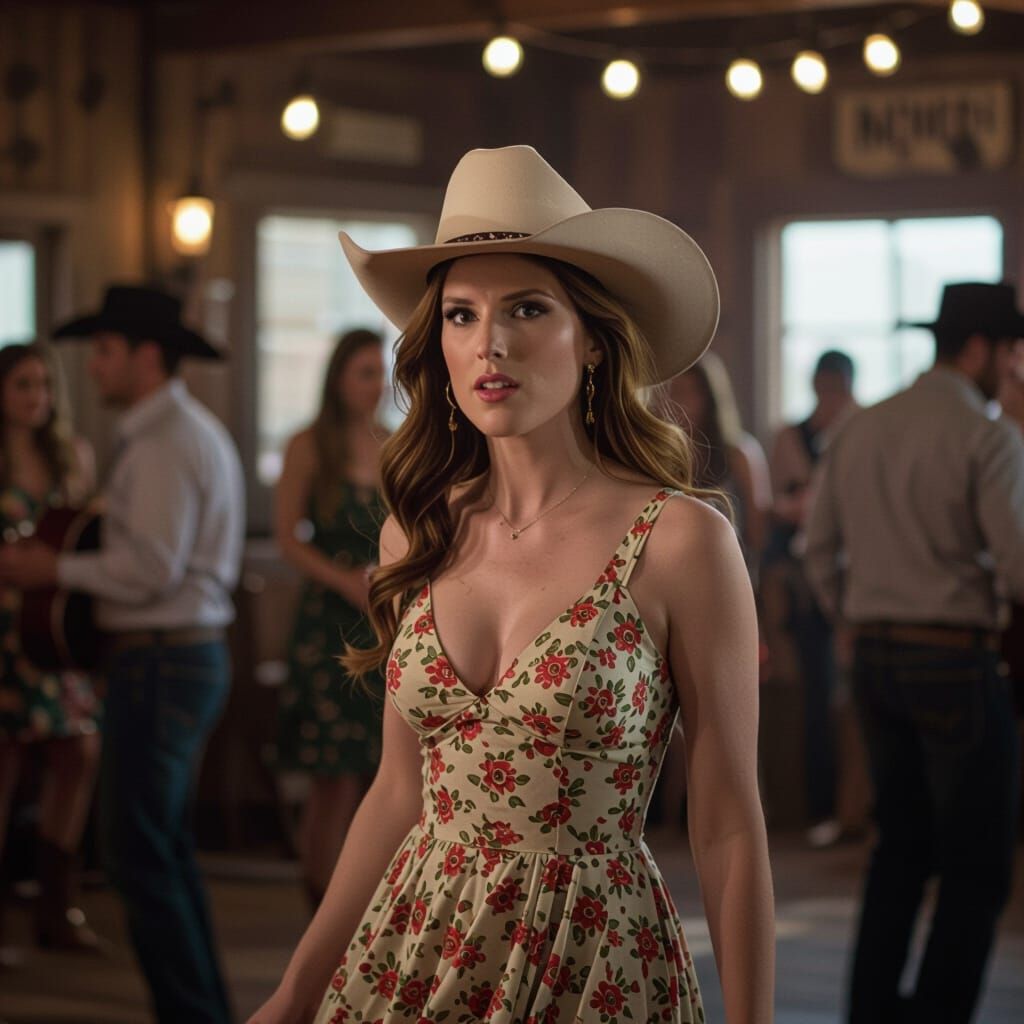 Anna Kendrick as Cowgirl on Dance Floor