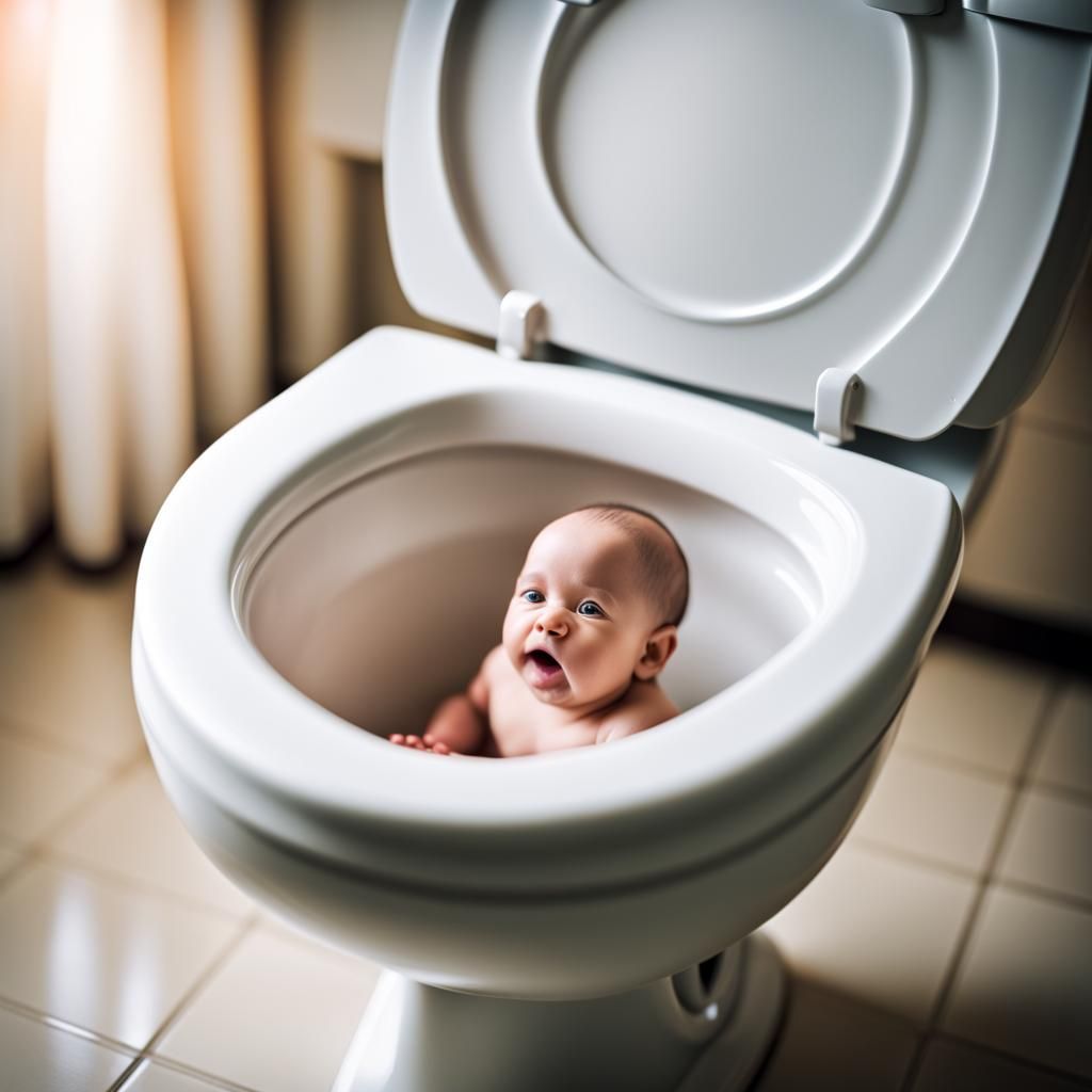 Fetus in Toilet Bowl: Professional Photography