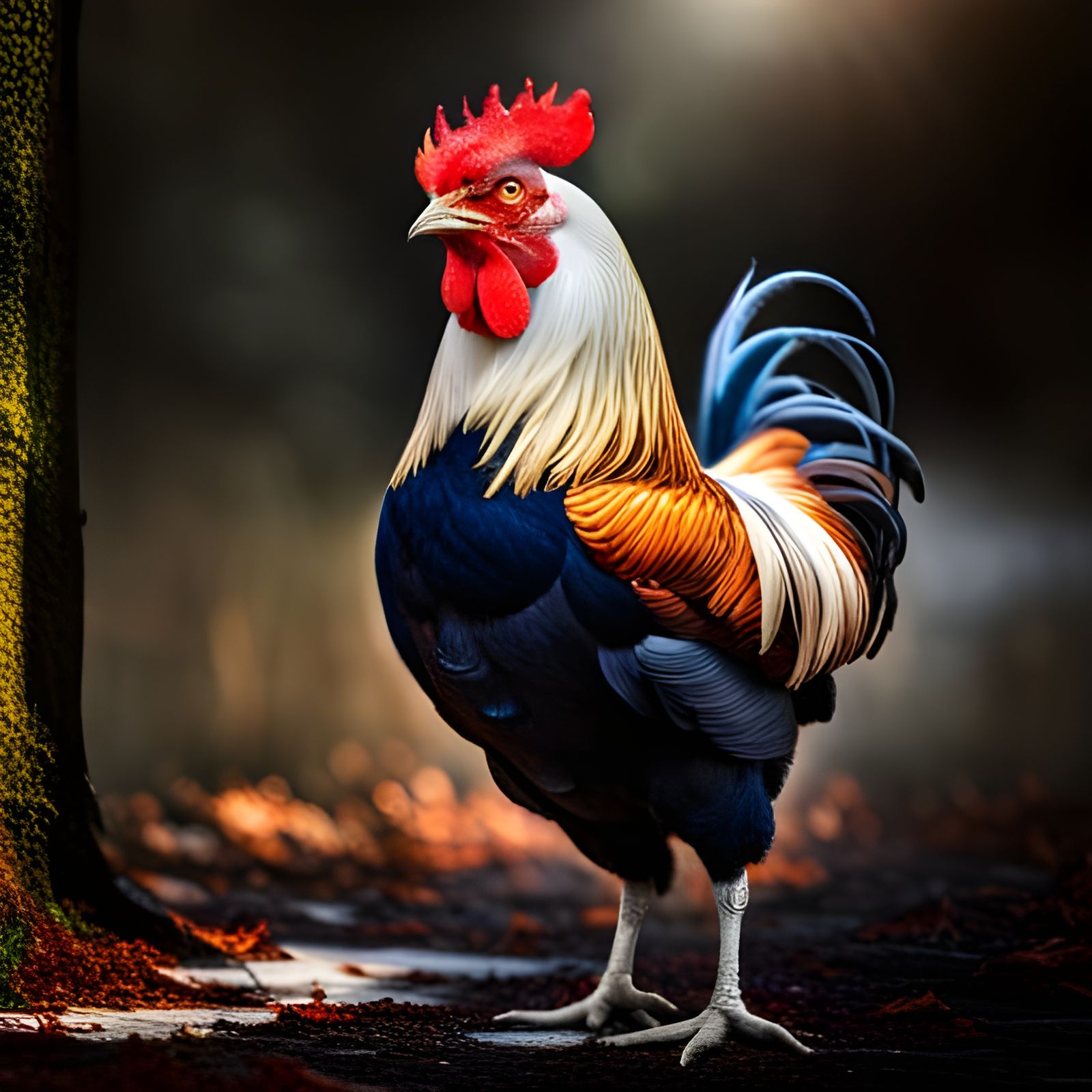 Hyperrealistic Rooster Portrait in High Definition
