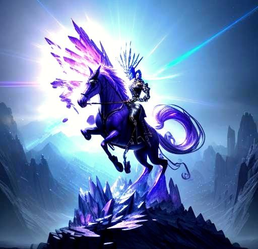 Imposing Amethyst Sentinel in Detailed Matte Painting