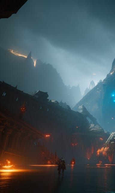 Epic Dragon in Dark Fantasy Style