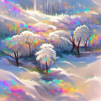 Psychedelic Winter Wonderland with Pastel Sunshine