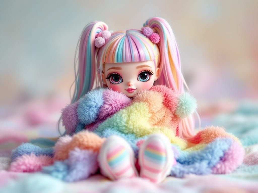 Cyberpunk Ryot Grrrl with Livingfart Sidekick in Rainbow Fau...