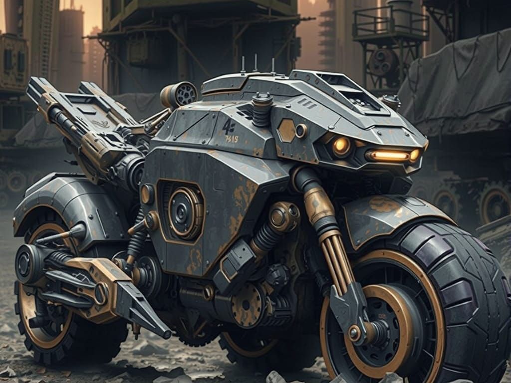 Futuristic concept art. Medium shot. Realistic sci-fi armore...