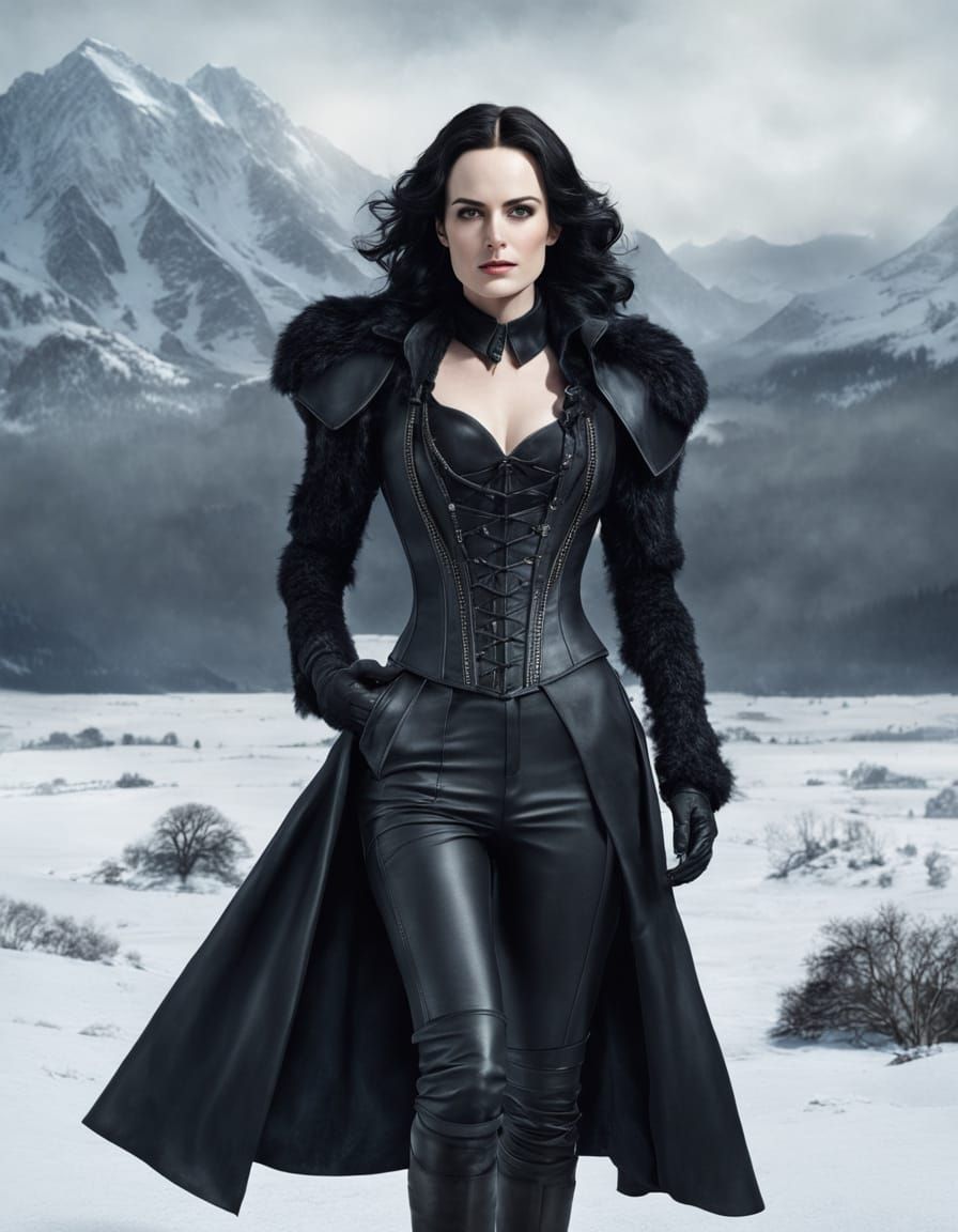 Sensual Portrait in Leather: Ultrarealistic Detailed Renderi...