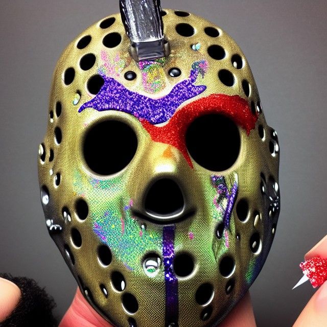 Glittering Jason Voorhees Smokes a Joint