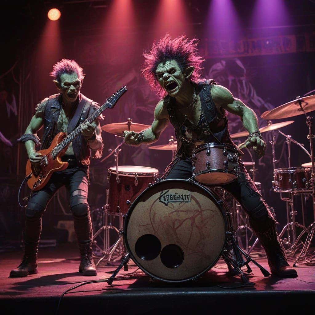 Goblin Punk Band Live Performance Concept Art