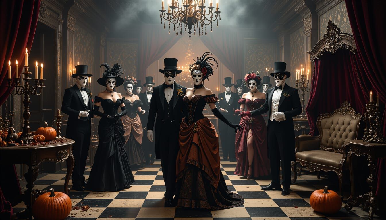 Eerie Masked Harvest Ball Costume Party