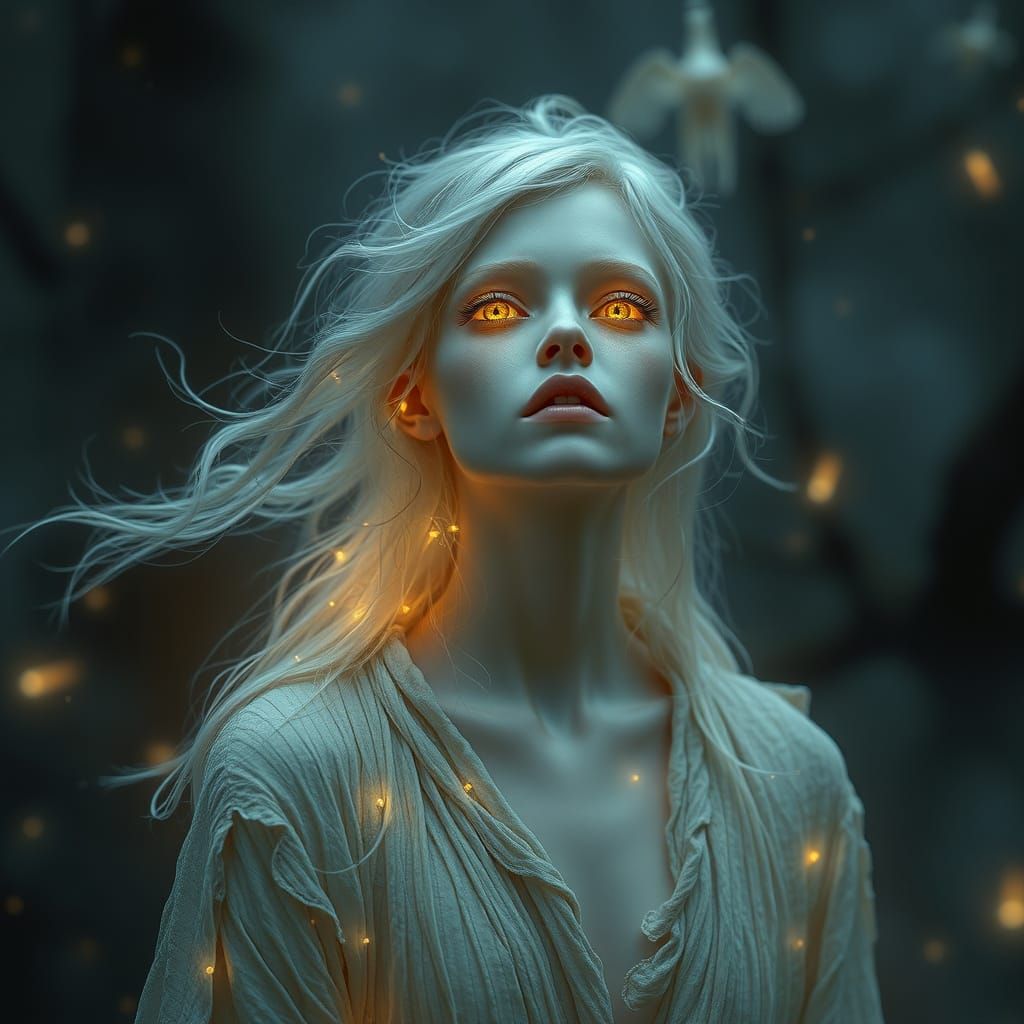 Ethereal Forest Spirit in Dreamy Surreal Style