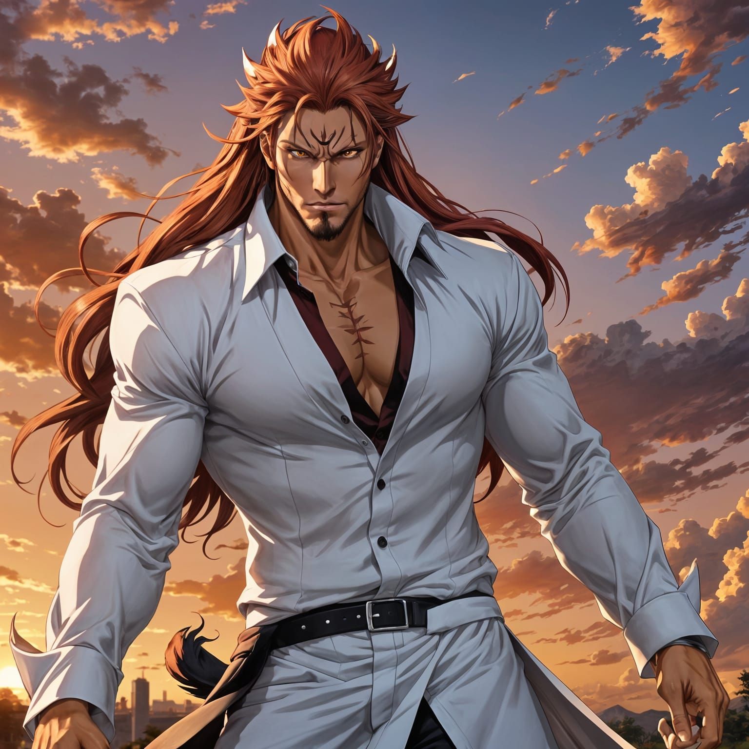 Arrancar with Lion Features in Tite Kubo Style