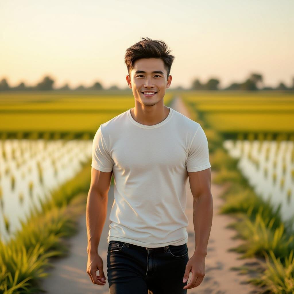 Vietnamese Man in Golden Afternoon Light