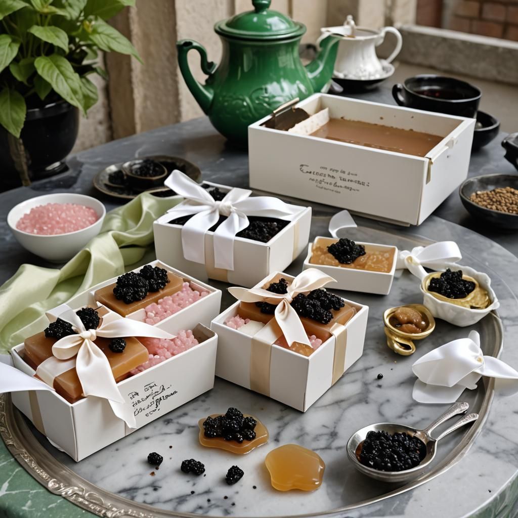 Pink Salt and Black Caviar Soap Still Life