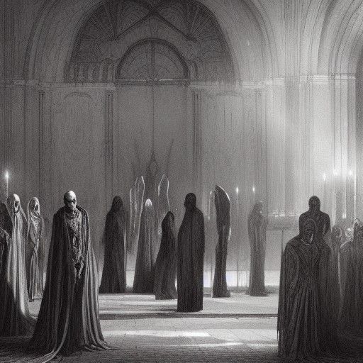 Vampire Meeting at Luxury Hotel: Gothic Horror