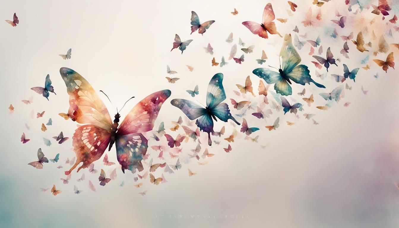 Butterfly Dance: Infinity in Watercolor